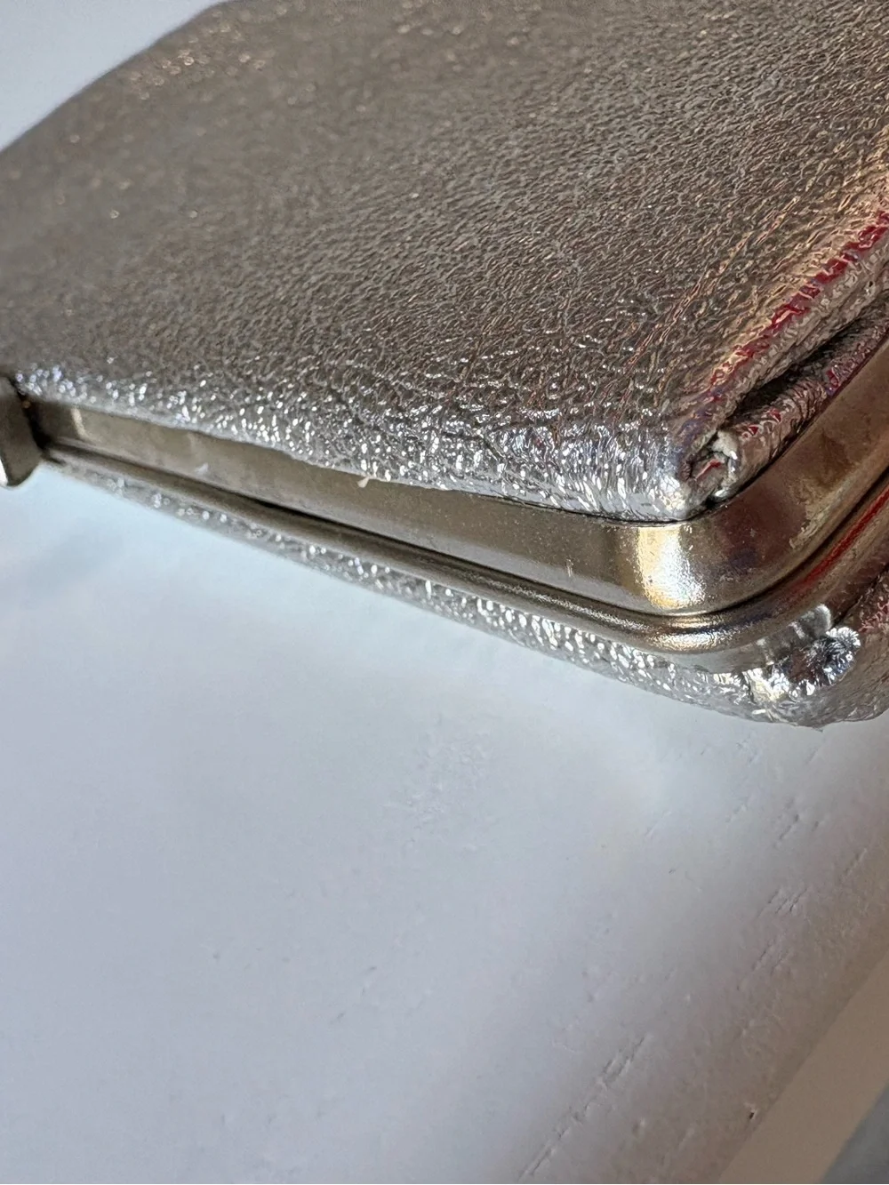Metallic Silver Women's Clutch Wristlet - Sleek Evening-or-Whenever Bag